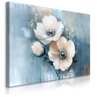 Obraz Na Płótnie Jasne Kwiaty Akwarele Abstrakcja Natura 90cm x 60cm