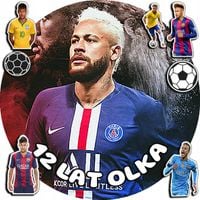 OPŁATEK NA TORT 20CM - PIŁKA NOŻNA NEYMAR + IMIĘ + ! 15CM 18CM