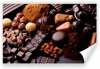 Fototapeta kuchenna PREMIUM STRUKTURA ZMYWALANA czekoladki słodycze