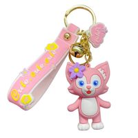 brelok do kluczy z dzwoneczkiem kotek słodki pudrowy róż przywieszki brl93