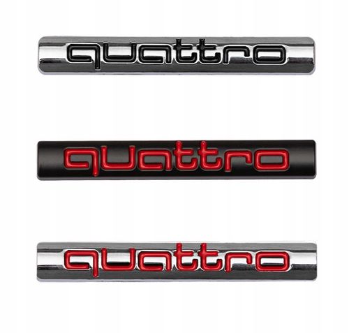 Emblemat Znaczek Napis Logo Quattro Audi Q3 Lifting Naklejka na Samochód 3D na Arena.pl
