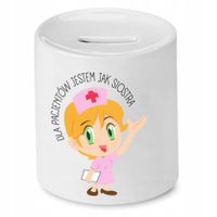 Skarbonka Dla Pielęgniarki Jestem Jak Siostra Z Nadrukiem Ze Zdjęciem