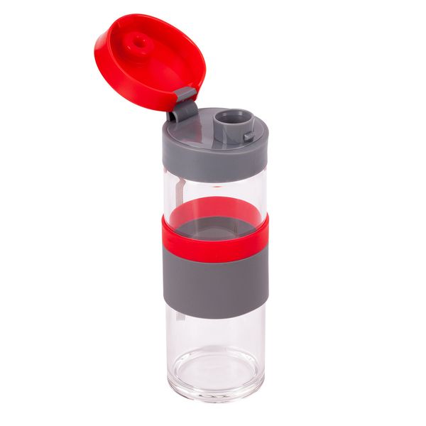 Szklana butelka Top Form 440 ml, czerwony zdjęcie 3