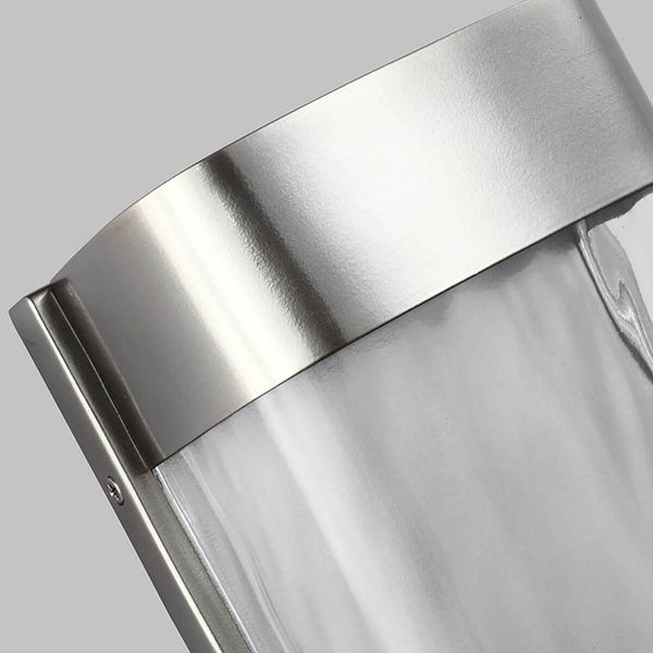 Kinkiet zewnętrzny FE-BENNIE-L-PBS Feiss LED 14W szkło metal srebrny zdjęcie 4