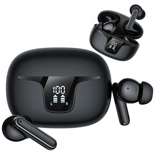 SŁUCHAWKI BEZPRZEWODOWE douszne TWS XY19 WODOODPORNE 2 mikrofony LED EKRAN zdjęcie 1