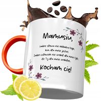 Kubek Pomarańczowy Dla Mamy Mamusi Dzień Mamy Z Nadrukiem Ze Zdjęciem