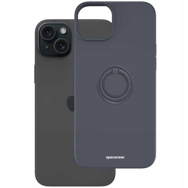 Spacecase Silicone Ring Iphone 15 Plus Black zdjęcie 2