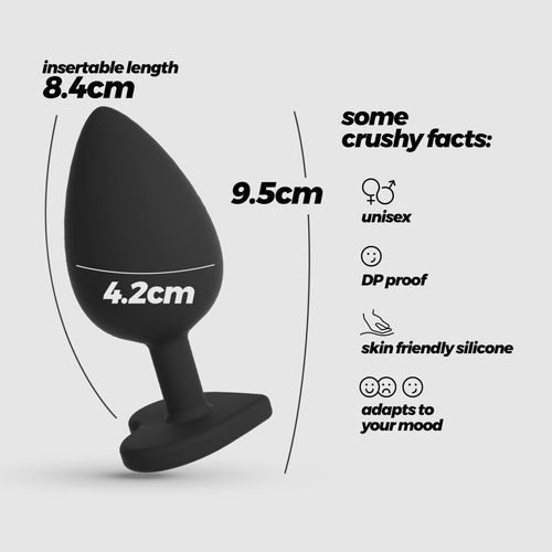 crushious cuore large anal plug with 4 interchangeable jewels na Arena.pl