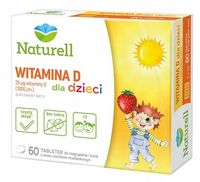 Naturell Witamina D 25ug dla dzieci żujki 60 sztuk