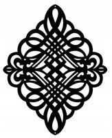 Z18 Zawieszka AŻUR ozdoba dekoracja ornament WYCIANY LASEROWO czarny 20x25