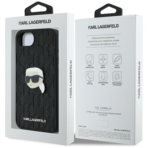 etui karl lagerfeld monogram karl head   pin do iphone 16e czarny na Arena.pl