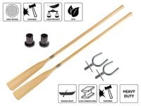 Wiosła szalupowe do łodzi 165,180+ dulki pałąkowe + osłony 40mm John Paddle (komplet 2 sztuki) 180 cm