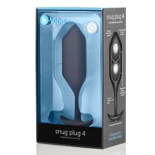 Plug analny - B-Vibe Snug Plug 4 Black na Arena.pl