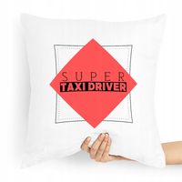 Poduszka Prezent Dla Taksówkarza Super Taxi Driver Z Nadrukiem Ze Zdjęciem