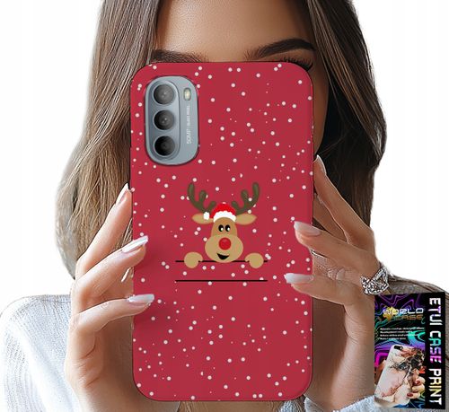 ETUI DO MOTOROLA G31 / G41 - ŚWIĄTECZNY RENIFER MIKOŁAJ ŚWIĘTA +FOLIA na Arena.pl