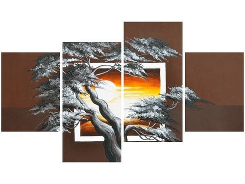 140CM 70 OBRAZ DRZEWO TLE ZACHODZĄCEGO SŁOŃCA ŚCIENNY na Arena.pl