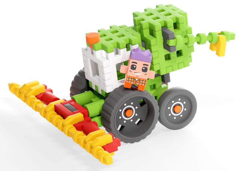 Marioinex klocki WAFFLE mini FARMER - Kombajn, 60 elementów zdjęcie 4