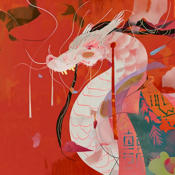 Plakat 40x40cm Orientacyjny Smok zdjęcie 1