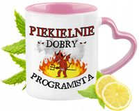 Kubek Dla Programisty Różowy Z Uszkiem W Kształcie Serca Na Prezent Na Kawę