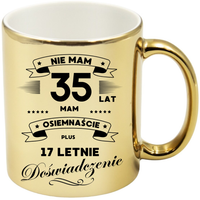 KUBEK ZŁOTY PREMIUM PREZENT NA 35 URODZINY ORYGINALNY UPOMINEK