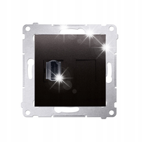 GNIAZDO HDMI 1.4 POJEDYNCZE SIMON 54 DGHDMI.01/49 CZARNY MAT