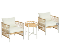 Zestaw mebli ogrodowych stół + krzesła fotele z poduszkami