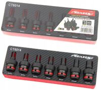 KLUCZE ZESTAW KLUCZY HEX IMBUS UDAROWE 4-12MM DŁUGIE 3/8 PRZEGUBIE KULOWYM