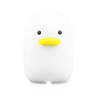 LAMPKA NOCNA DLA DZIECI KACZKA LED SILIKONOWA 2 TRYBY TIMER AKUMULATOR USB