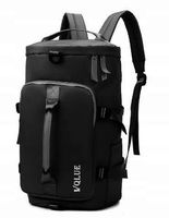 BAGAŻ PODRĘCZNY TORBA PLECAK 2W1 DO SAMOLOTU PODRÓŻNA CZARNA NA BASEN