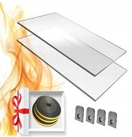 SZYBA SAMOCZYSZCZĄCA DO KOMINKA NA WYMIAR KOMINKOWA ŻAROODPORNA 4MM