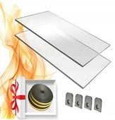 SZYBA SAMOCZYSZCZĄCA DO KOMINKA NA WYMIAR KOMINKOWA ŻAROODPORNA 4MM