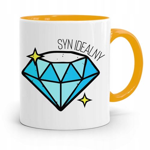 Kubek Żółty Prezent Dla Syna Dziecka Syn Idealny Z Nadrukiem Ze Zdjęciem na Arena.pl