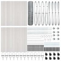 Ogrodzenie z słupkami Srebrny 0.8 x 100 m Stal pokryta PCV