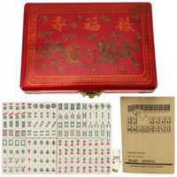 MAHJONG CHIŃSKA GRA PLANSZOWA ROZWIJA MÓZG I MYŚLENIE LOGICZNE + FUTERAŁ