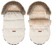 2 x ŚPIWOREK DO WÓZKA SANEK GONDOLI OCIEPLANY Z FUTERKIEM PREMIUM BABYMAM