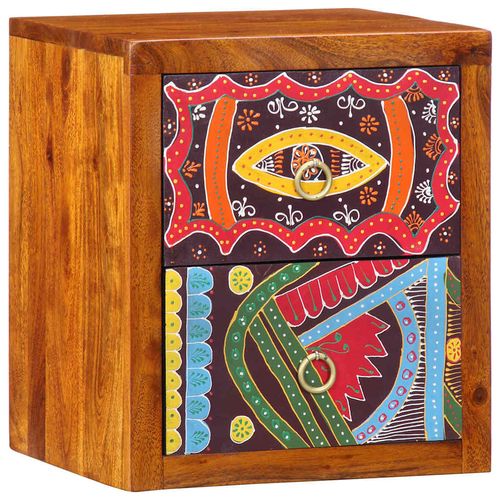 Szafka Nocna 2 pcs Brązowy 35 x 30 x 40 cm lite drewno akacjowe na Arena.pl