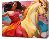 Obraz 60x50cm Taniec na Wietrznym Koniu