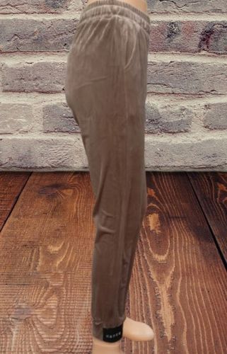 Spodnie welurowe z kieszeniami bawełna MODNE prążki DASIRE L brązowe na Arena.pl