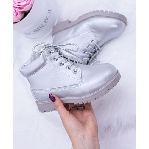 Dziecięce Ocieplane Srebrne Trapery Botki r.22 na Arena.pl