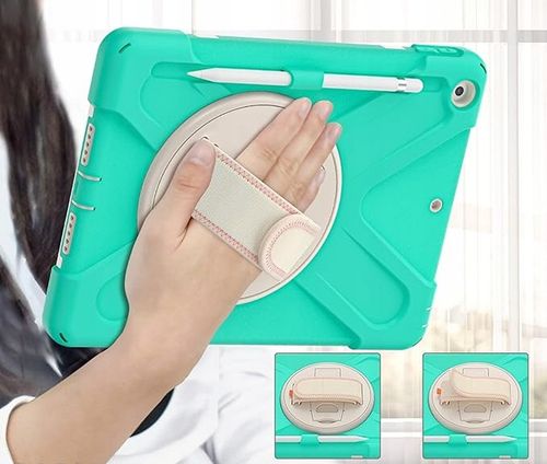 Etui do iPad 9/8/7 10,2” z Podstawką i Paskiem na Ramię Miętowe na Arena.pl