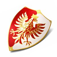 Czerwono-Biały Orzeł | 30 cm | Drewno | Drewniana Tarcza | Rycerz