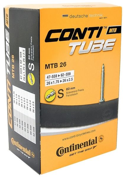 Dętka MTB Continental 26''x1,75''-2,5'' presta 60 zdjęcie 2