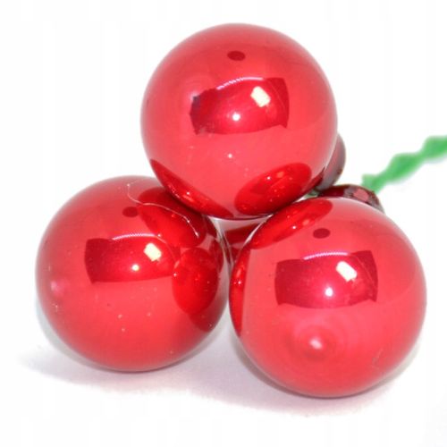 Bombki szklane drucik czerwień świąteczna 2cm/ 144 na Arena.pl