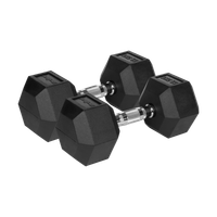 Hantle żeliwne gumowane HEX 2x 12,5 kg Rebel hexagonalne zestaw 25 kg