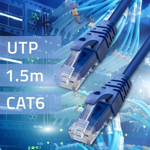 Qoltec Kabel Patchcord UTP CAT6 2 x RJ-45 1.5m High speed Gold na Arena.pl