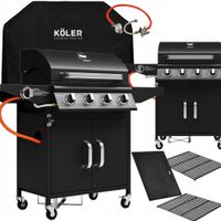 Grill gazowy na propan-butan Koler Relish v2 16 kW 5 Palników Czarny