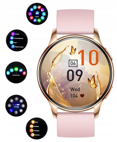 SMARTWATCH ZEGAREK DAMSKI ELEGANCKI ROZMOWY CIŚNIENIE MENU Polskie AMOLED na Arena.pl