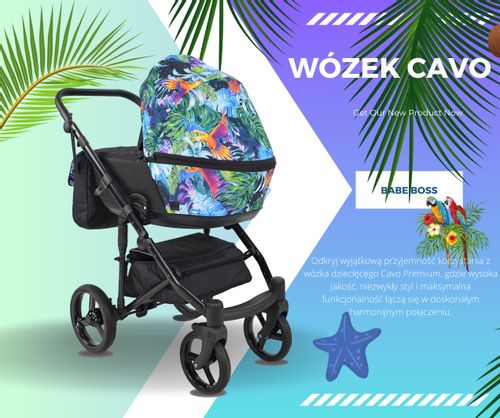 Wózek Dziecięcy Cavo 2w1 Adapter Maxi Cosi Cybex X-Lander Kiddy Recaro na Arena.pl
