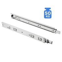 Prowadnica meblowa kulkowa PK-PRO H-45 mm, L-500 mm, Pełny wysuw, 50 kg udźwigu!