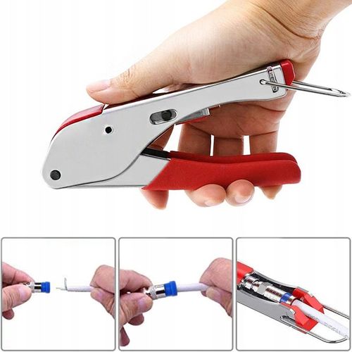 ZACISKARKA WCISKACZ ZESTAW SZCZYPIEC KOMPRESYJNYCH + 20SZT WTYCZKA F RG59/6 na Arena.pl